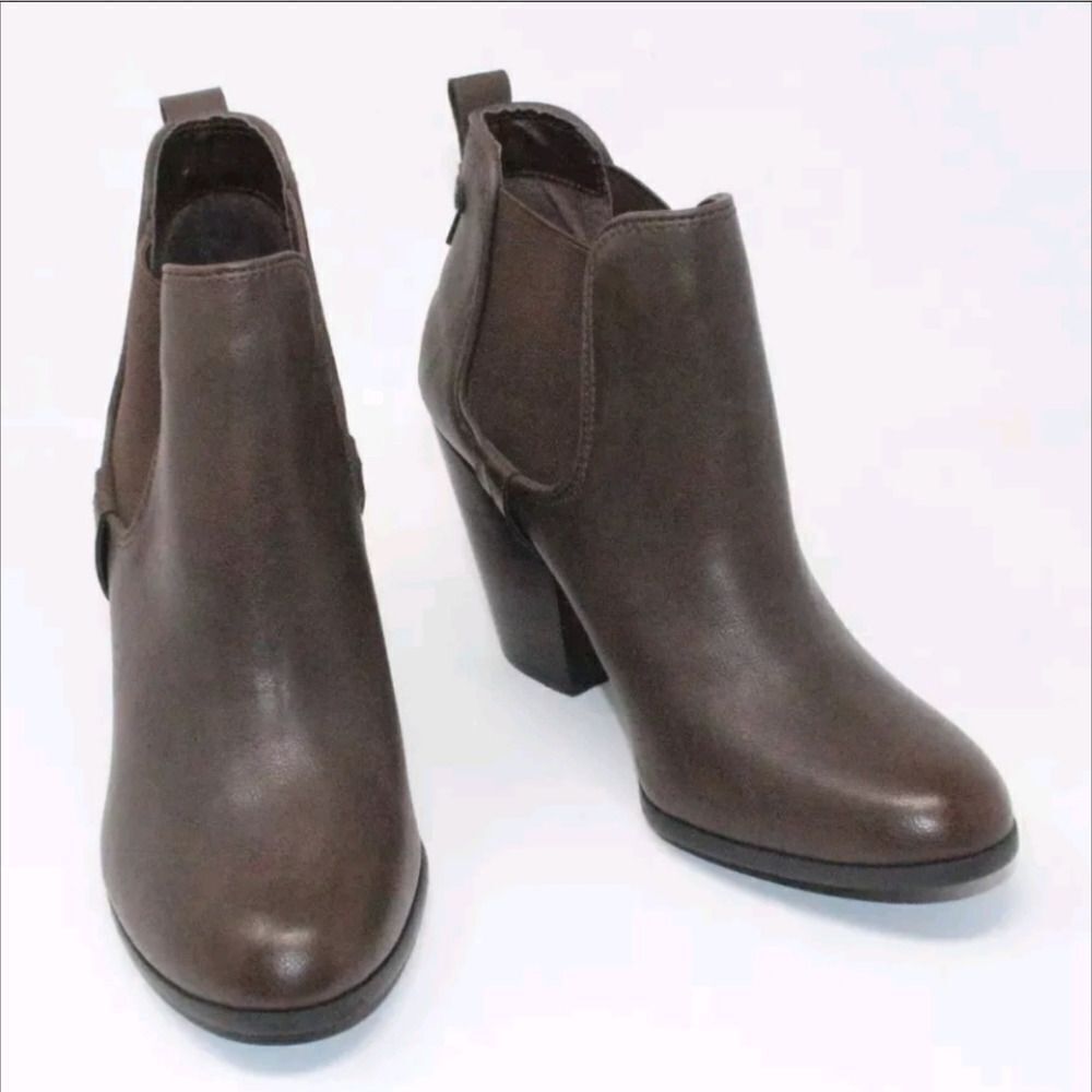 Carlos by Carlos Santana Ankle Brown High Heel Boots Women's Size 11